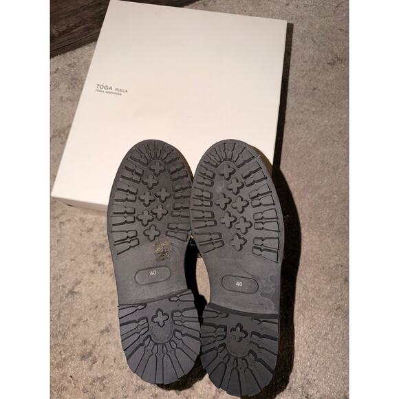 Toga Pulla Embellished Leather Boots Ankle Boots size 40 Black99 - Picture 5 of 7